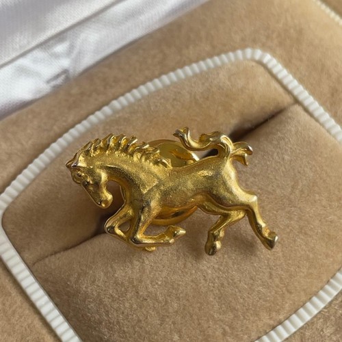 Gold pferd anstecknadel - gold,